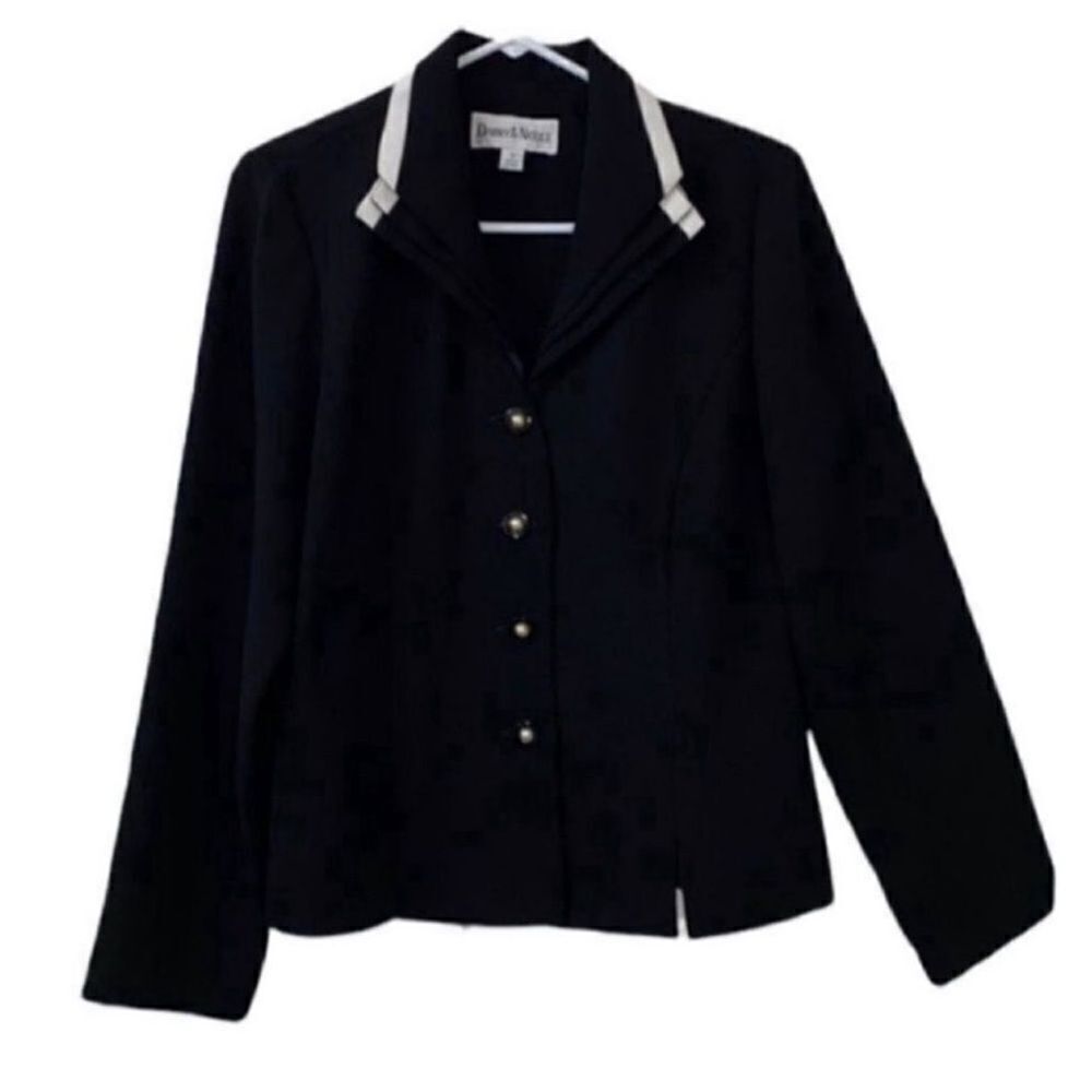 Danny & Nicole Black & White Blazer (Size 10)